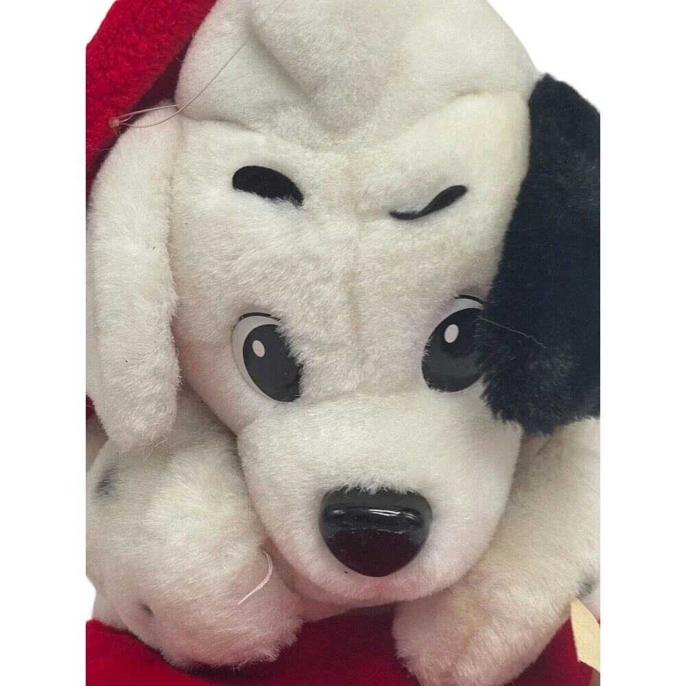 Vintage 1990 Disneyland 101 Dalmatians Dog Plush Stuffed Christmas Stocking RARE